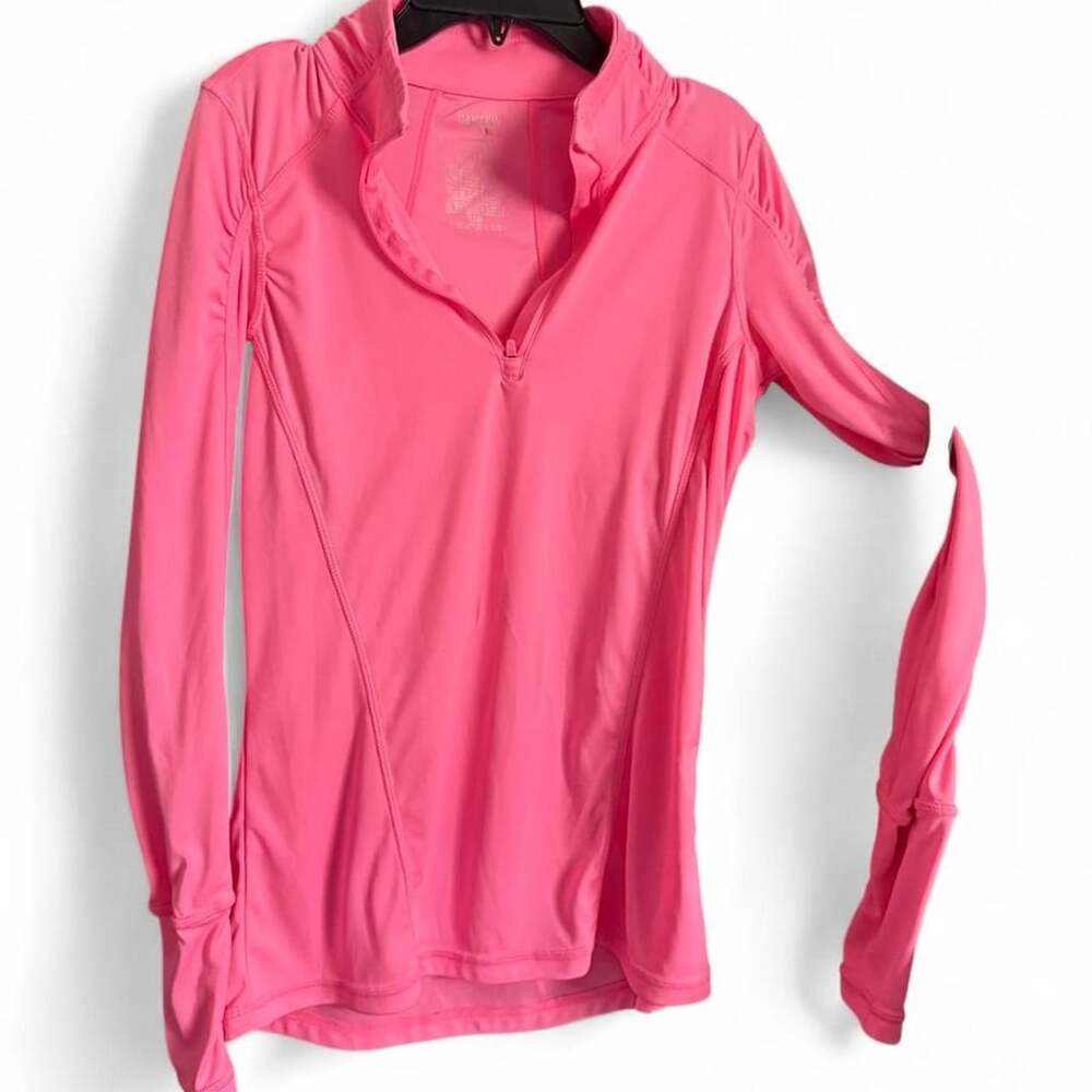 Danskin Now Activewear Top Size S/CH (4-6) Pink Long Sleeve Thumbholes